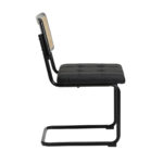 Oikiture 4x Rattan Dining Chair Cesca Replica Cantilever PU Leather - Image 6