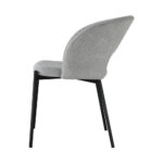 Oikiture Dining Chair Set of 2 Linen Grey and Black - Image 6