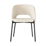 Oikiture 8x Dining Chair Tub Armchairs Sherpa Black&White - Image 6