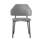 Oikiture Dining Chair Set of 2 Grey and Black - Image 7