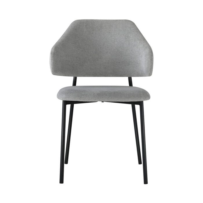 Oikiture Dining Chair Set of 2 Grey and Black - Image 7