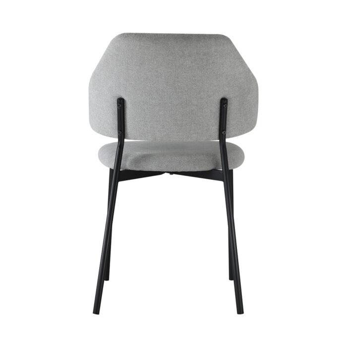 Oikiture Dining Chair Set of 2 Grey and Black - Image 4