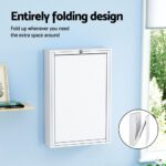 Artiss Computer Desk Office Chair Set PU Leather Wall Mount Foldable Table White - Image 5