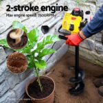 Giantz Post Hole Digger Motor Only Petrol Engine Yellow - Image 4