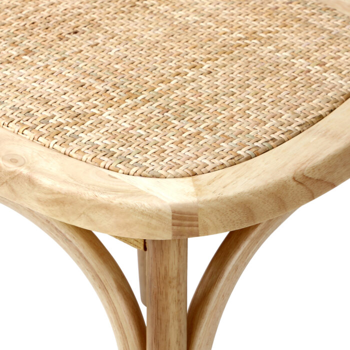 Oikiture 160cm Extendable Dining Table with 6PCS Chairs Crossback Wooden - Image 2