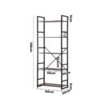 Oikiture Display Shelf 5-Tier Shelves Stand Rack 60CM - Image 4