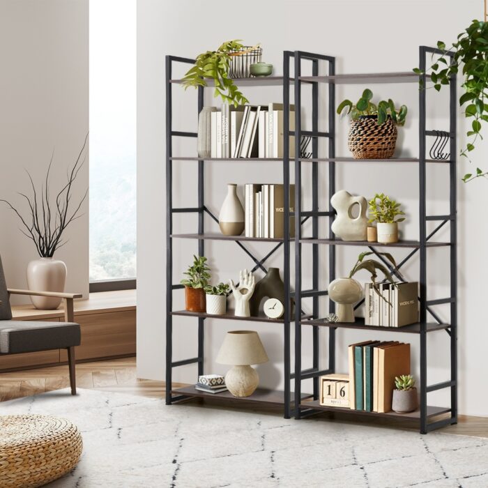 Oikiture Display Shelf 5-Tier Shelves Stand Rack 60CM - Image 9