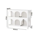 Oikiture Display Shelf Storage Stand Bookshelf White - Image 10