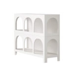 Oikiture Display Shelf Storage Stand Bookshelf White - Image 5