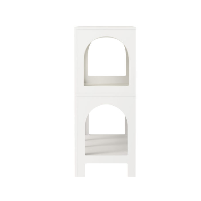 Oikiture Display Shelf Storage Stand Bookshelf White - Image 6