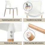 1 Artiss Dining Table and 4 Chairs Set White Wood - Image 6