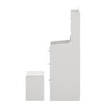 Oikiture Dressing Table Stool Set LED Light White - Image 2