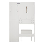 Oikiture Dressing Table Stool Set LED Light White - Image 6