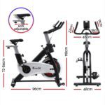 15kg Flywheel Spin Bike Everfit Exercise Bike Home Gym Fitness 120KG Capacity - Image 2