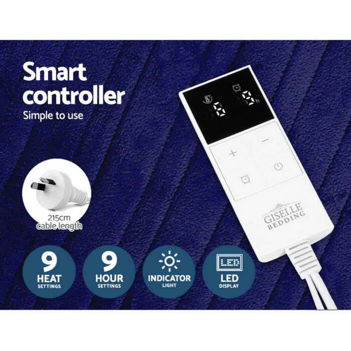 Giselle Bedding Electric Throw Blanket - Navy - Image 5