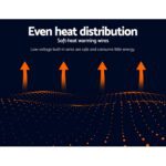 Giselle Bedding Heated Electric Throw Rug Fleece Sunggle Blanket Washable Silver - Image 6