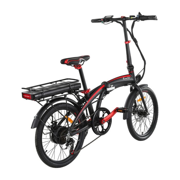 Everfit Folding Electric Bike Urban City Bicycle eBike Rechargeable Battery 250W - Image 3