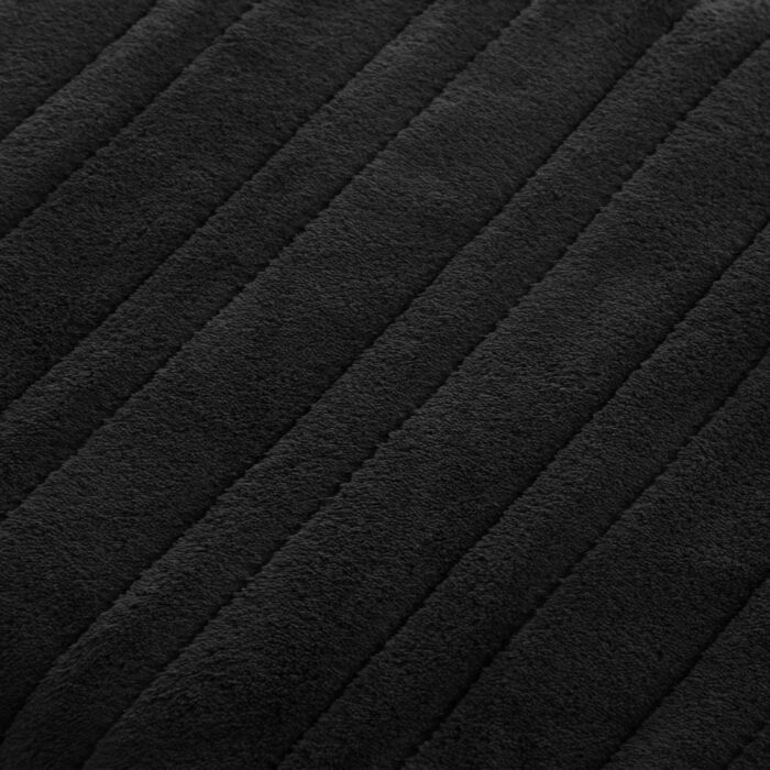 Bedra Washable Electric Heated Throw Rug Flannel Black - Image 4