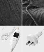 Bedra Electric Blanket Washable Heated Throw Rug Coral Fleece - Image 6