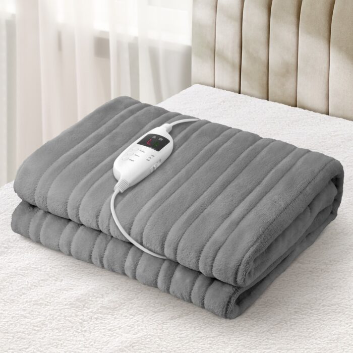 Bedra Electric Heated Throw Rug Washable Silver - Image 10