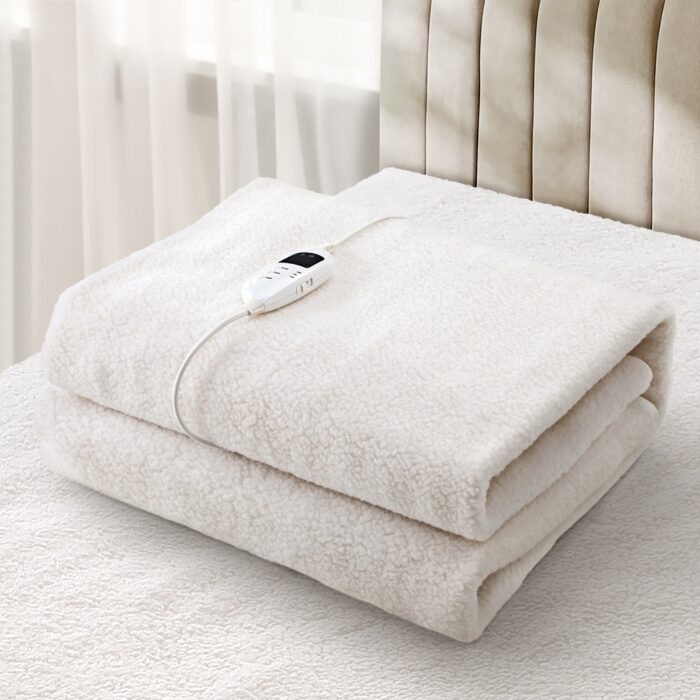 Bedra Electric Blanket Fully Fitted Fleece Heated Single - Image 4