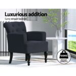 Artiss Armchair Wingback Charcoal Lothair - Image 4