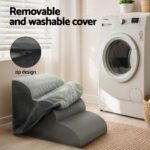 i.Pet Dog Ramp Steps Foam 3 Tier Pet Stairs For Bed Sofa Car Portable Indoor - Image 6