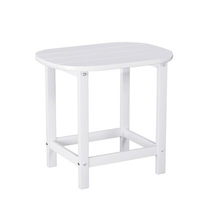Gardeon Outdoor Coffee Side Table HDPE Desk Patio Furniture Camping Garden White