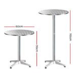 Gardeon Set of 6 Outdoor Bar Table Aluminium Round 70/110CM - Image 4