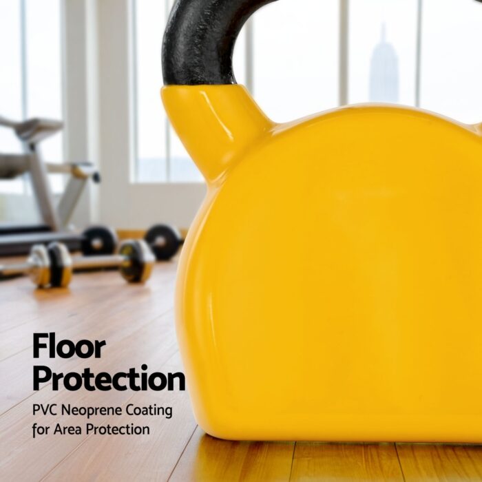 Everfit 20kg Kettlebell Set Weightlifting Bench Dumbbells Kettle Bell Gym Home - Image 6