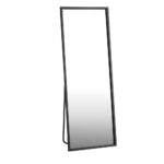 Oikiture Wooden Full Length Mirror Rectangle 166x60cm Black