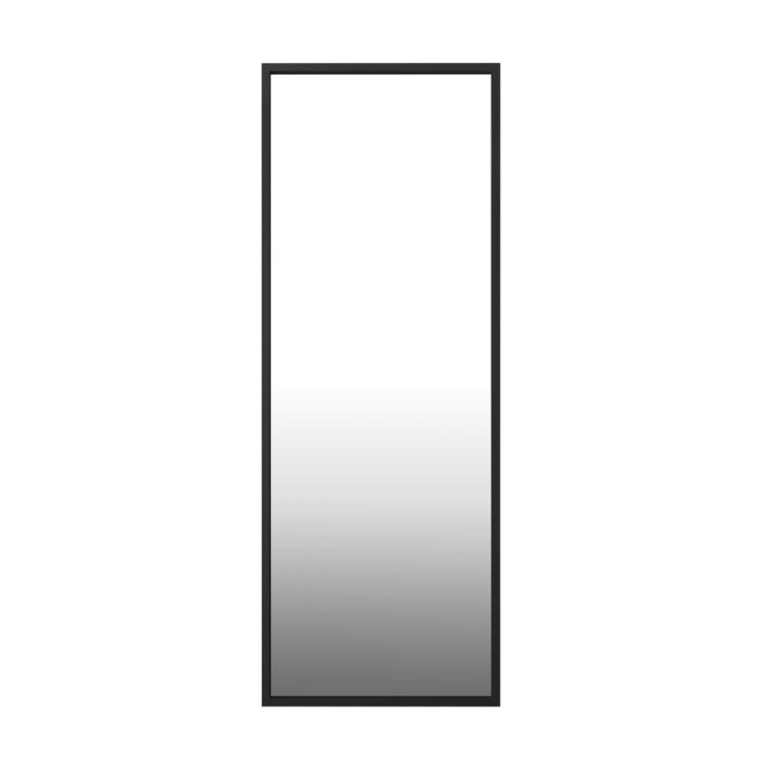 Oikiture Wooden Full Length Mirror Rectangle 166x60cm Black - Image 4