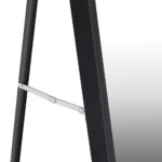 Oikiture Wooden Full Length Mirror Rectangle 166x60cm Black - Image 5