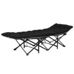 Artiss Folding Bed With Mattress Heavy Duty Black 185CM - Image 3