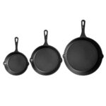 5-star chef Non Stick Frying Pan Cast Iron 3PCS - Image 3