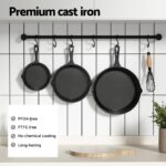 5-star chef Non Stick Frying Pan Cast Iron 3PCS - Image 4