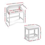 Keezi 2PCS Kids Table and Chairs Set Activity Children Playing Toys Study Desk - Image 2