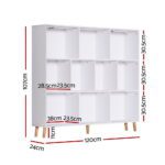 Artiss Bookshelf 3 Tiers 10 Cubes - CORA White - Image 4