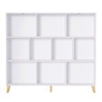 Artiss Bookshelf 3 Tiers 10 Cubes - CORA White - Image 5