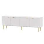 Artiss TV Cabinet Entertainment Unit Stand Storage 180CM White - Image 3