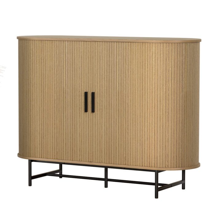 Artiss Buffet Sideboard Cupboard Cabinet Sliding Doors Pantry Storage Oak PIIA - Image 3