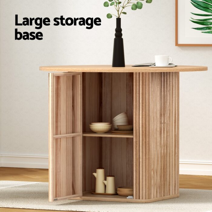 1M Artiss Dining Table Storage Base - Image 5