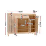 Artiss Shoe Rack Cabinet with Shelves 26 Pairs Pine - Image 4