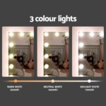 Artiss Dressing Table Set Stool 15 Led Bulbs White Darcy - Image 6