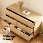 Artiss 6 Chest of Drawers Dresser Tallboy Pine - Image 4