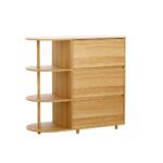 Artiss Chest of 3 Drawers Storage Cabinet 3 Shelves Pine - Image 3