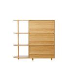 Artiss Chest of 3 Drawers Storage Cabinet 3 Shelves Pine - Image 5