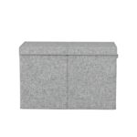 Keezi Large Toy Box Chest Storage with Flip-Top Lid Foldable Organizer Bins Grey - Image 3