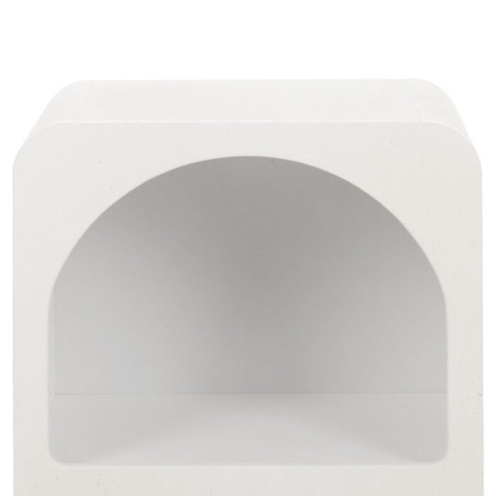 Artiss Bedside Table Shelves Side End Table Storage Nightstand White ARCHED - Image 4