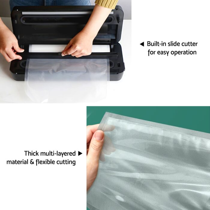 Devanti Food Vacuum Sealer Machine Auto Seal Cutter 5 Modes Storage Bags 28cm 6m 4 Rolls - Image 6
